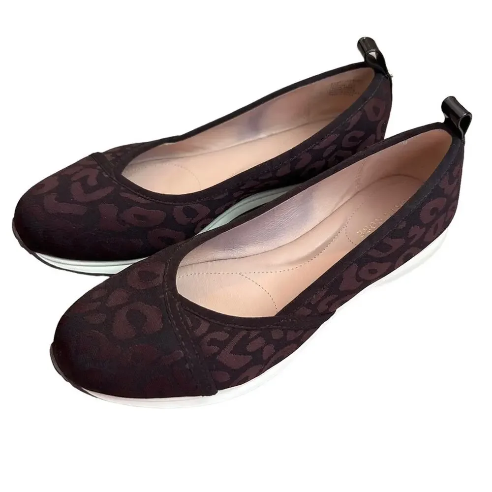 Taryn Rose | Size 9.5 Bobbi Flat in Mahogany Sporty Sneaker Flat Leopard comfy